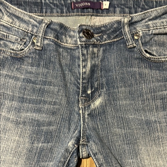 Vigoss Blue Boot Cut Jeans with Vintage-Inspired Fading . Sz 7 - Picture 3 of 12